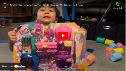 My brother opened a cool Trolls play set!!! Check it out now part 1